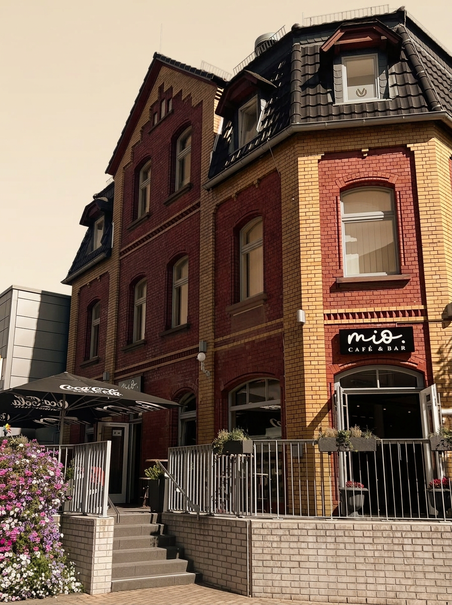 Außenansicht vom mio Café und Bar in der Nürnberger Straße in Bebra